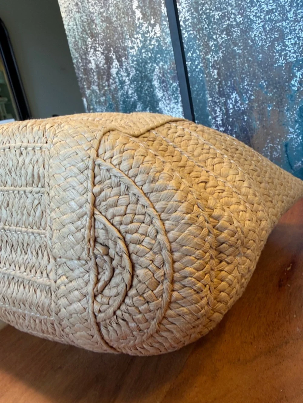 Draper James Coastal Chic Everyday Woven Straw Tote Natural (VGUC) - Picture 15 of 17